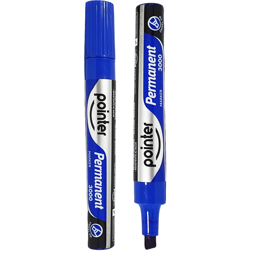 Marcador Permanente Grueso, Azul - Pointer MK-3000P