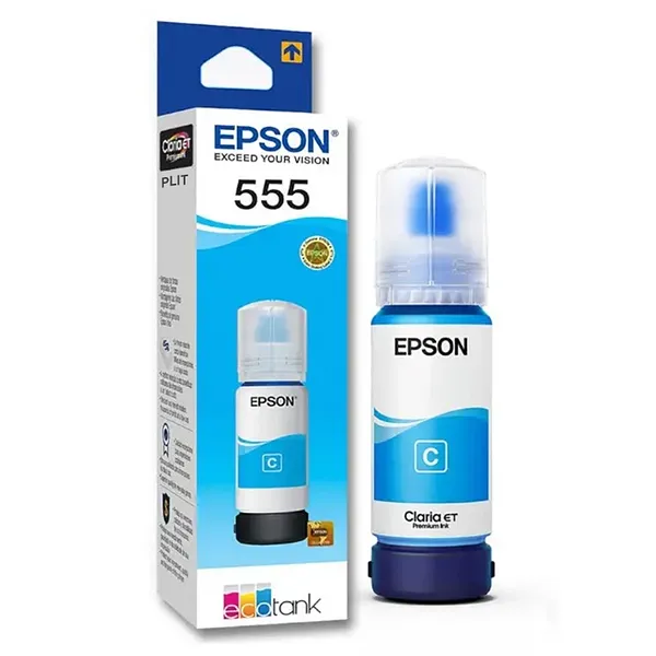 Botella de Tinta Cyan (Azul) Fotográfica Epson T555 para Impresora L8180
