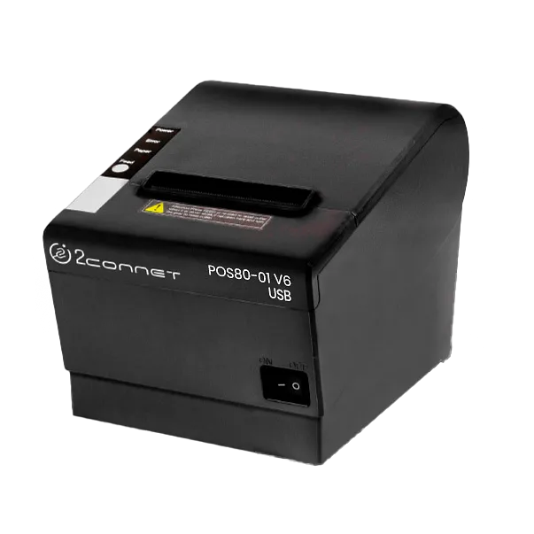 Impresora Térmica para Recibos 3 1/8 ( 80mm) 2Connect 2C-POS80-01-V6 USB con Auto Corte para Facturación Electrónica y Puntos de Venta