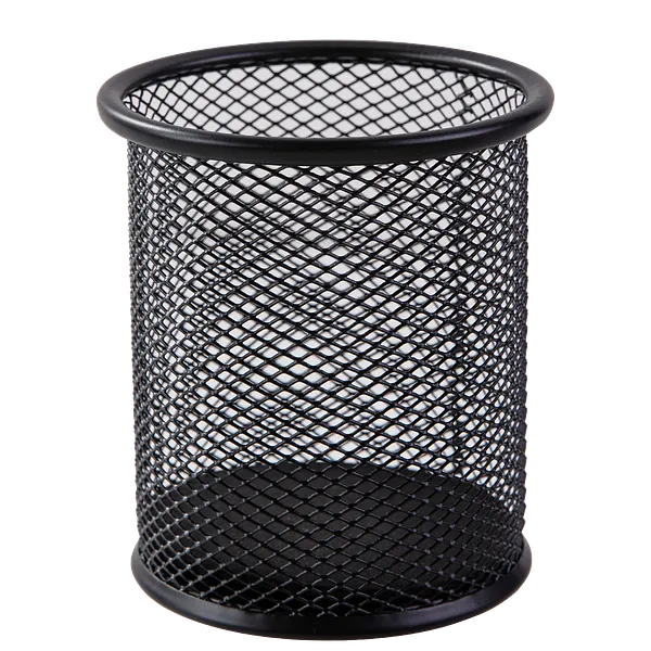 Portalápiz Circular de Malla Metálica, Negro - Deli 9172