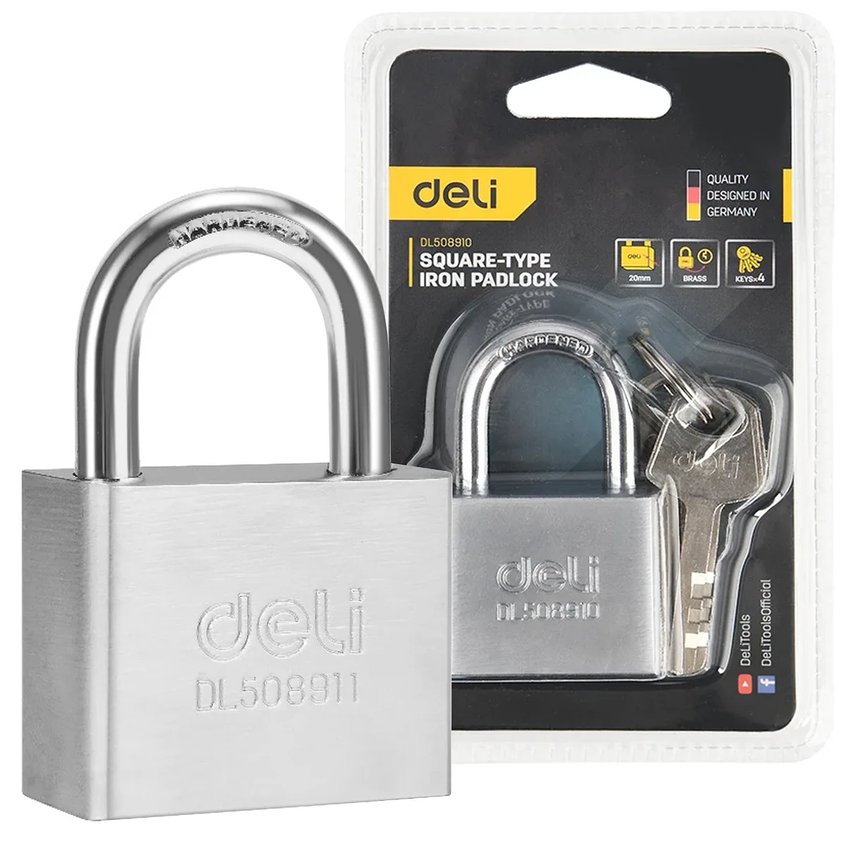 Candado Mediano de Hierro 1.9" Gris