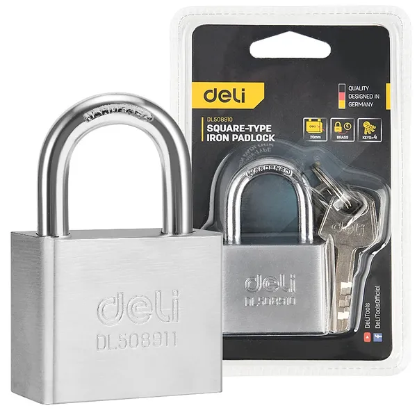 Candado Mediano de Hierro 1.9" Gris