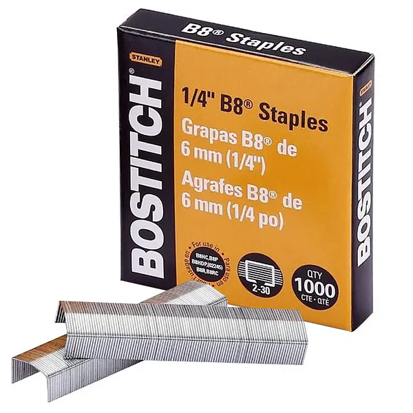 Grapas Bostitch B8 - 1/4" (6mm) PowerCrown 1,000 pcs