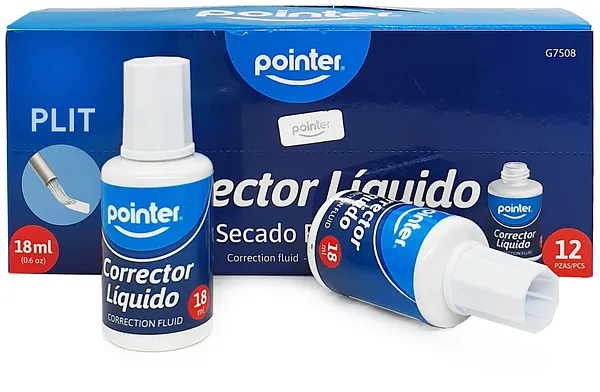 Corrector Líquido con Brocha, 18 ml - Pointer