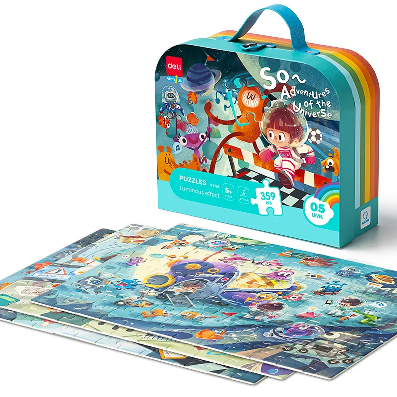 Juego de Rompecabezas Infantil, 359 Piezas que Brillan en la Oscuridad