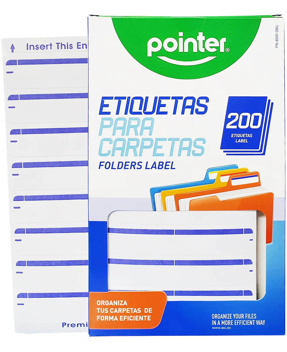 Etiquetas para Folder, Azul, 200 pcs - Pointer PN-8001-DBU