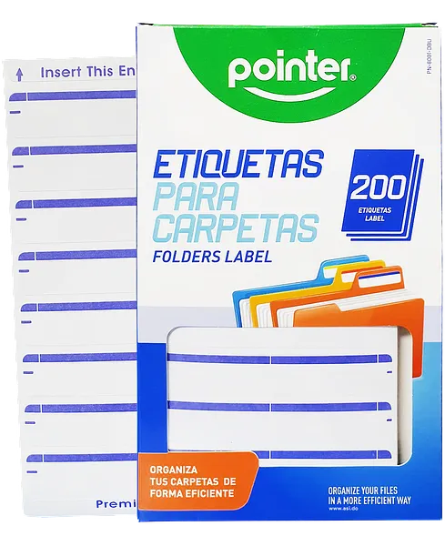 Etiquetas para Folder, Azul, 200 pcs - Pointer PN-8001-DBU