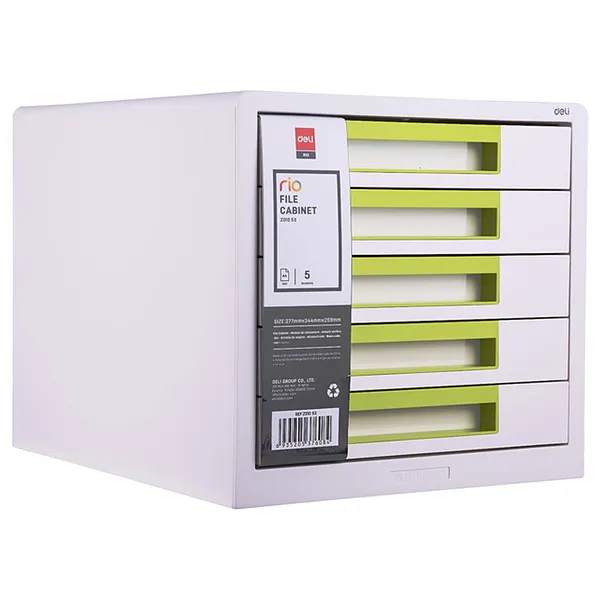 Archivo de 5 Gavetas para Escritorio, Verde - Deli Rio Z01033