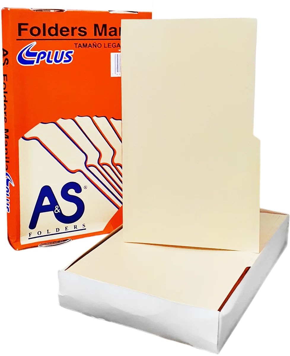 Folders Manila 8.5" x 14" Legal, 100 pcs - AS Folders Plus