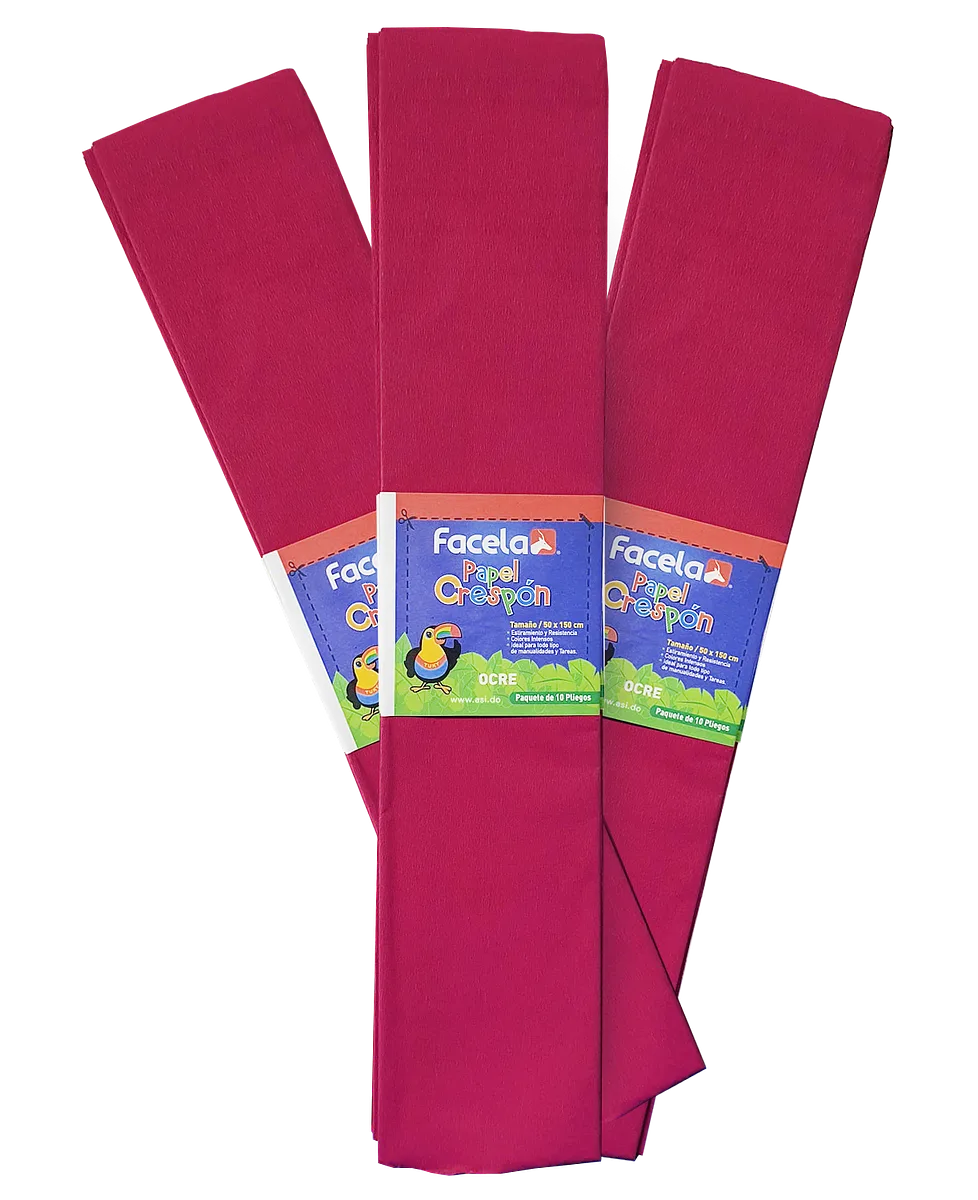 Papel Crepé Rojo Vino, 150 cm - 10 pcs