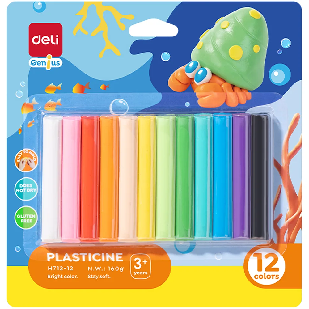 Masilla Infantil Moldeable, 12 Colores