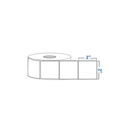 Rollo de Etiquetas 2"x 2", 968 pcs - Grado: B