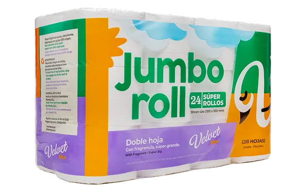 Rollo de Papel Higiénico para Baño Jumbo Roll, 24 pcs