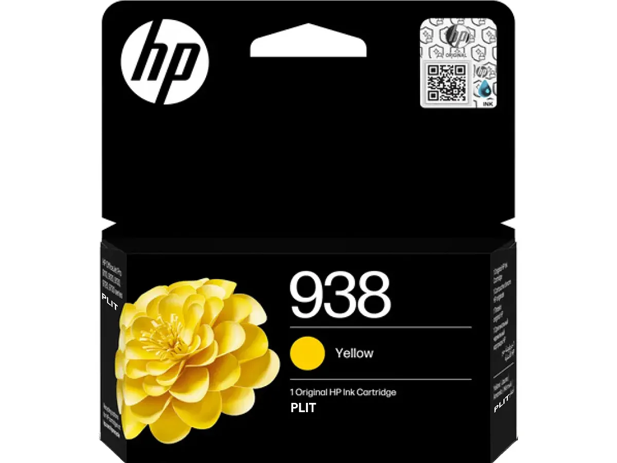 Original: Cartucho HP 938 (4S6X7PL), Amarillo para Impresora Officejet Wide Format MFP 9730