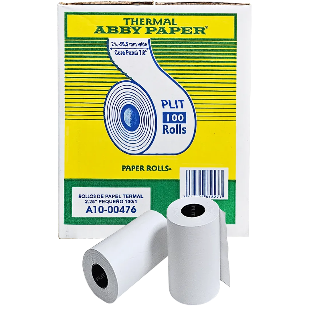 Rollo de Papel Térmico 2 1/4" para Recibos y Verifone - ABBY A10-00476