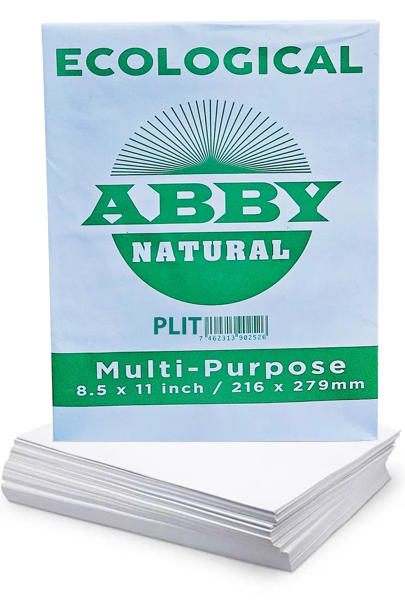 Resma de Papel Ecológico 8.5” × 11” ABBY Natural (Multi-Purpose), 500 hojas