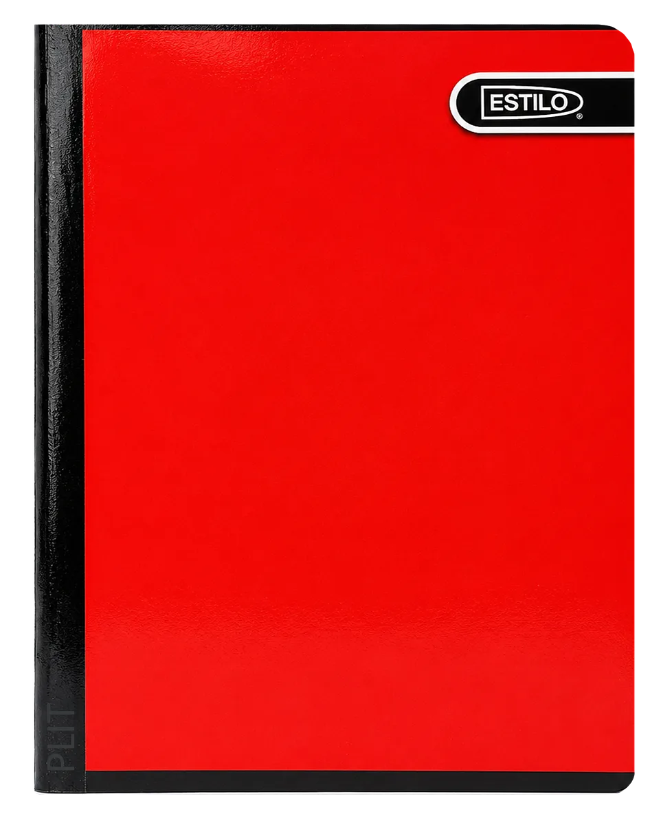 Cuaderno Cosido Estilo Rojo, 200 páginas