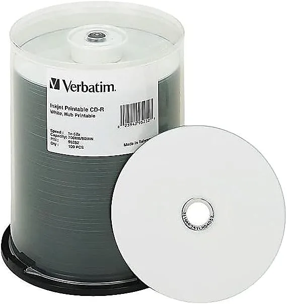 CD-R Verbatim Imprimible 700MB/80MIN, 52x, 100 pcs - #95252
