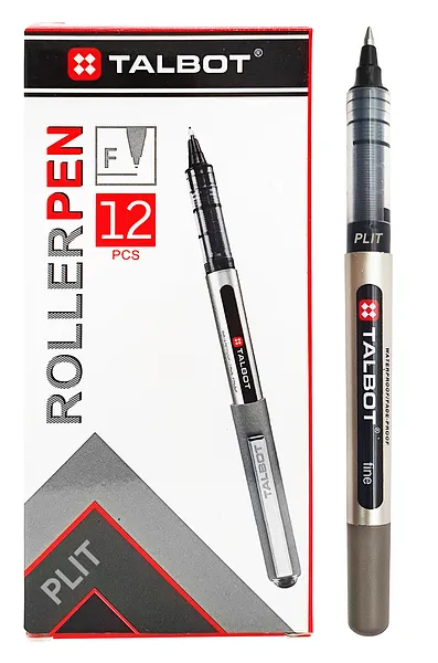 Bolígrafo Felpa Fina Talbot Rollerball Pen Negro, 12 Lapiceros