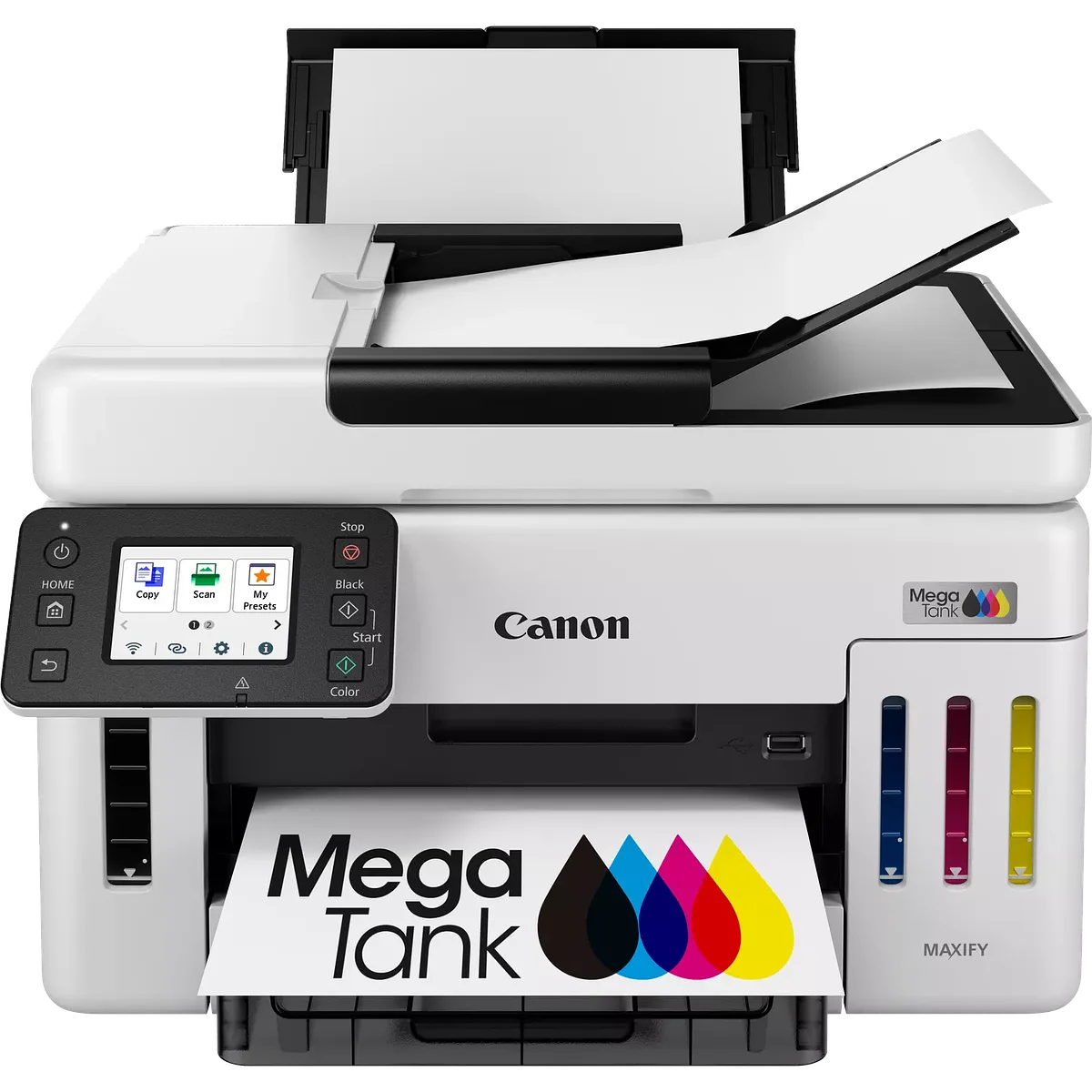 Impresora Multifuncional 3-en-1 Canon MAXIFY GX6110 MegaTank, Inalámbrica Wi-Fi