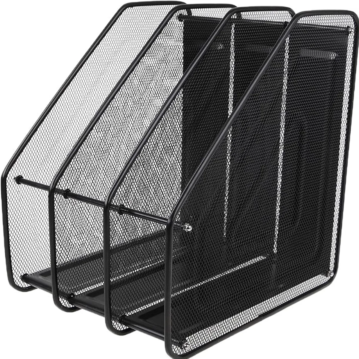 Porta Revista Metálico 3 en 1 Talbot Mesh T-43300, Negro