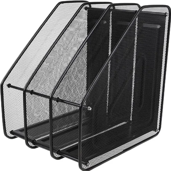 Porta Revista Metálico 3 en 1 Talbot Mesh T-43300, Negro