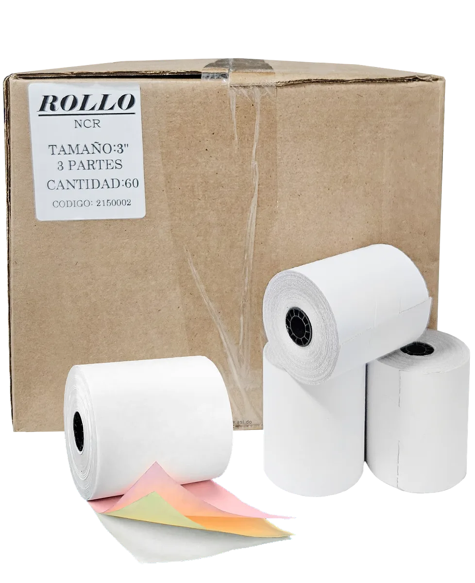 Rollo de Papel NCR 3" - 3 Partes