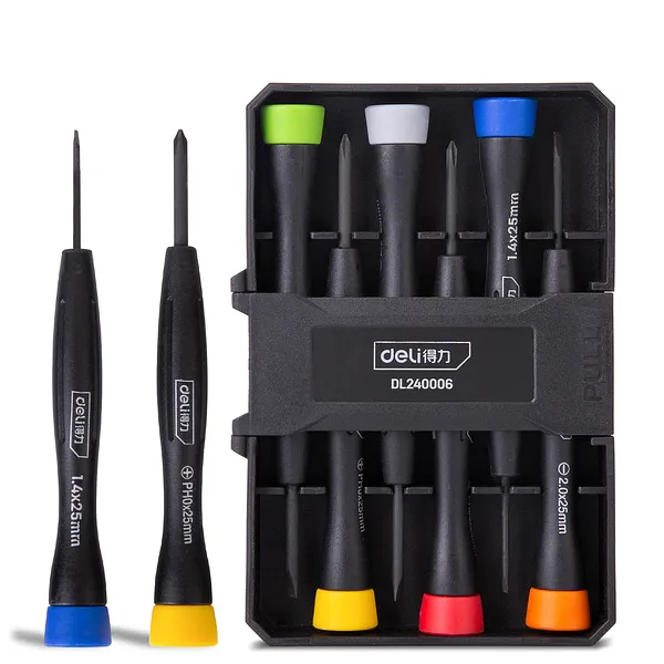 Set de Destornilladores de Precisión, 6 Piezas - Deli DL240006