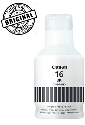 Original: Botella de Tinta Canon GI-16 Negro para Impresoras Canon Maxify: Gx 3010, Gx4010, Gx6010, Gx7010.