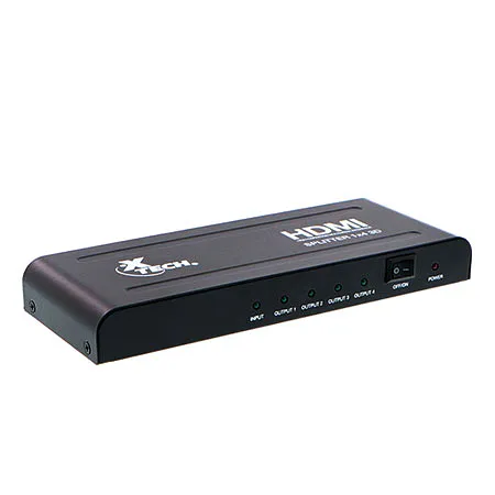 Conector Splitter HDMI de 4 Puertos Xtech XHA-410