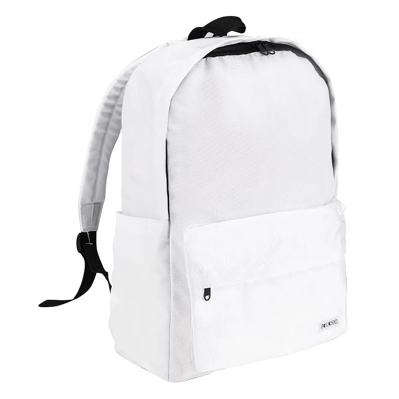Mochila Escolar Clásica y Casual para Estudiantes, Blanca