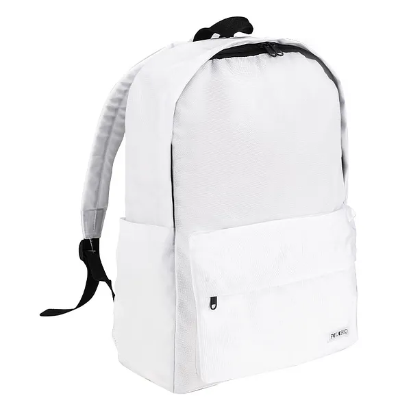 Mochila Escolar Clásica y Casual para Estudiantes, Blanca