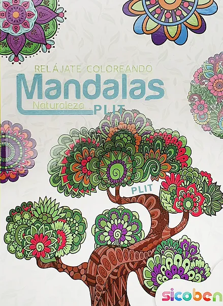 Libro de Mandalas para Colorear Dibujos de Naturaleza - Sicoben 379349