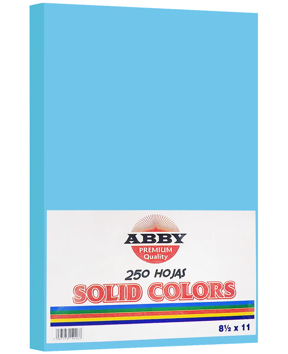 Resma de Papel Azul Claro 8.5"x 11", 250 hojas