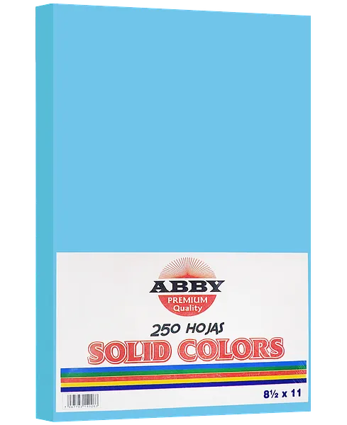 Resma de Papel Azul Claro 8.5"x 11", 250 hojas
