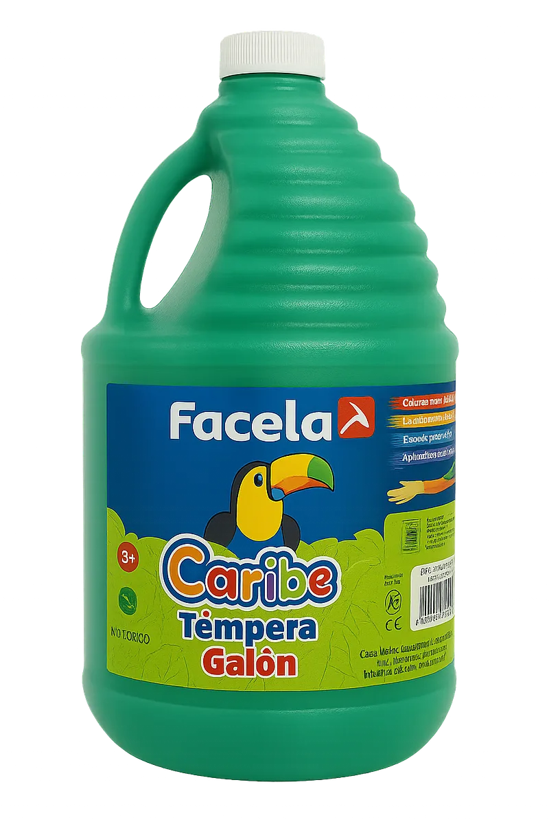 Galón de Pintura Témpera Lavable Facela Caribe, Verde