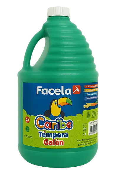 Galón de Pintura Témpera Lavable Facela Caribe, Verde