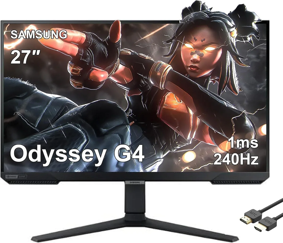 Monitor Gamer Samsung Odyssey G4 27" FHD IPS 240Hz 1ms G-Sync FreeSync