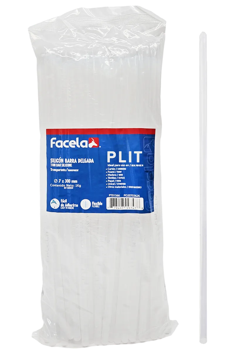 Barra de Silicón Fina 7 mm Facela PT01566, 83 pcs