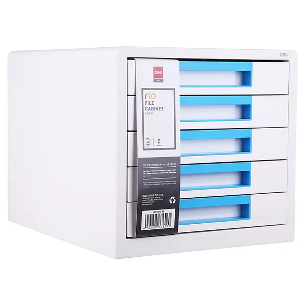 Archivo de 5 Gavetas para Escritorio, Azul - Deli Rio Z01033