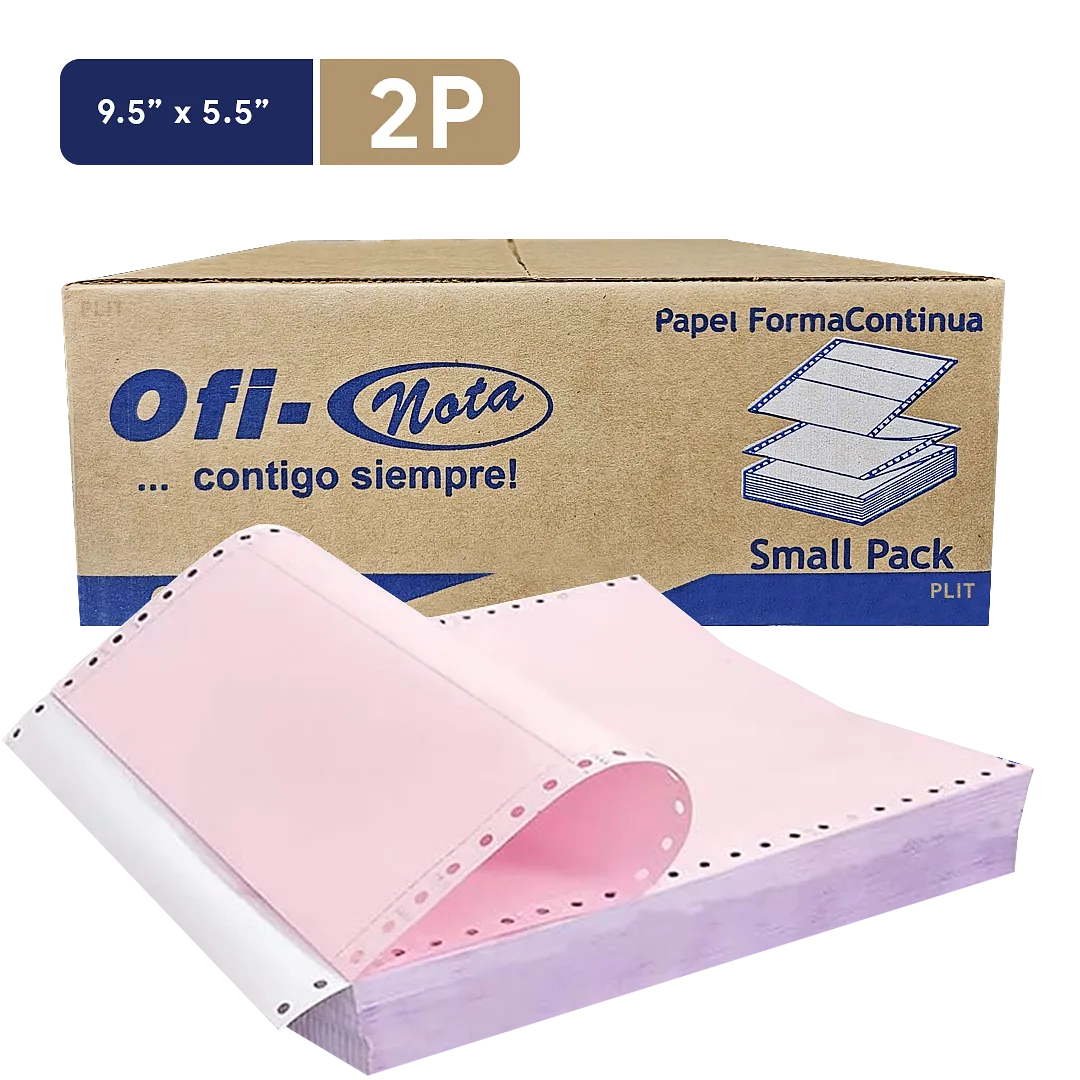 Papel Continuo OFINOTA 9.5" x 5.5" - 2 Partes NCR