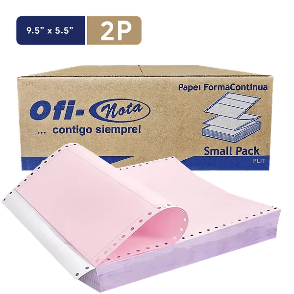 Papel Continuo OFINOTA 9.5" x 5.5" - 2 Partes NCR