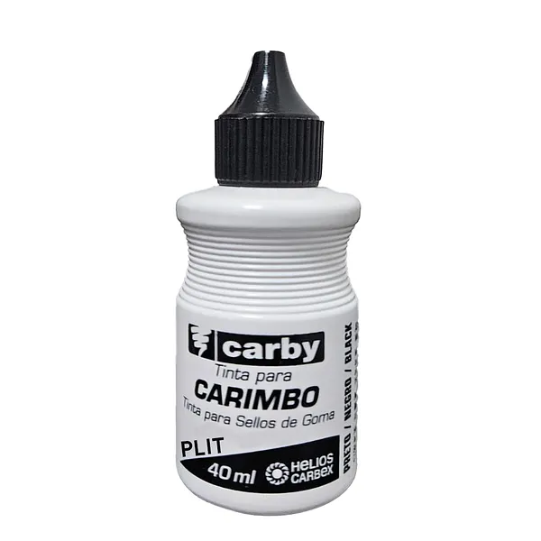 Tinta para Sellos Gomígrafos Carimbo Carby Helios Negro, 40 ml - #804475