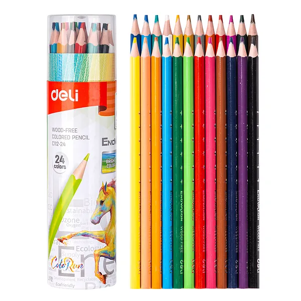 Lápiz de Colores Deli Enovation, 24 Colores
