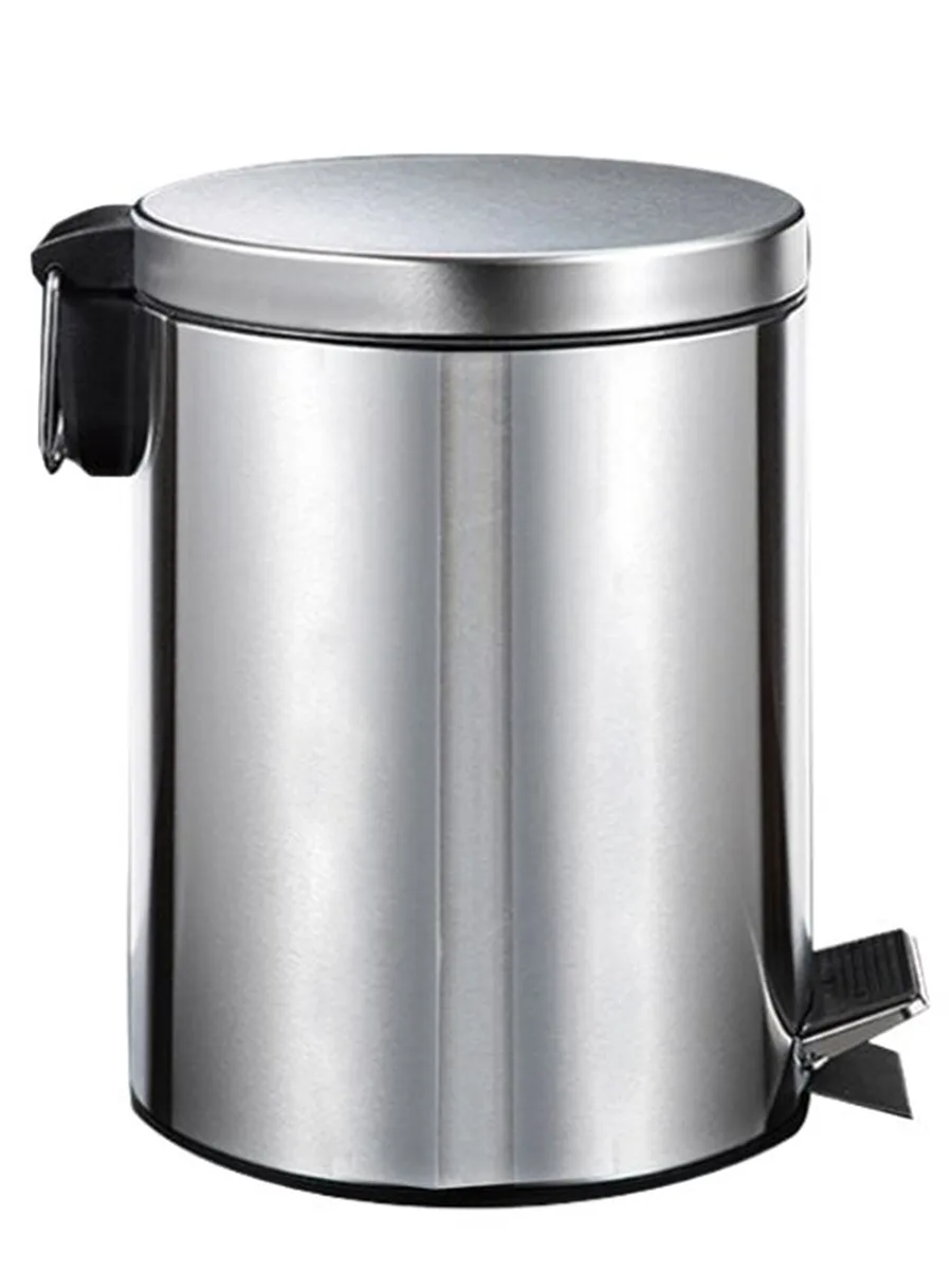 Cesto de Metal Redondo Foska con Pedal, 12 Litros