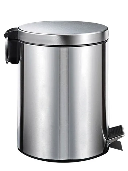 Cesto de Metal Redondo Foska con Pedal, 12 Litros