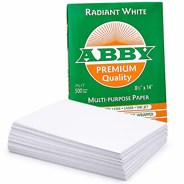 Resma de Papel Legal 8.5” x 14” Bond 20, 500 Hojas - ABBY PREMIUN