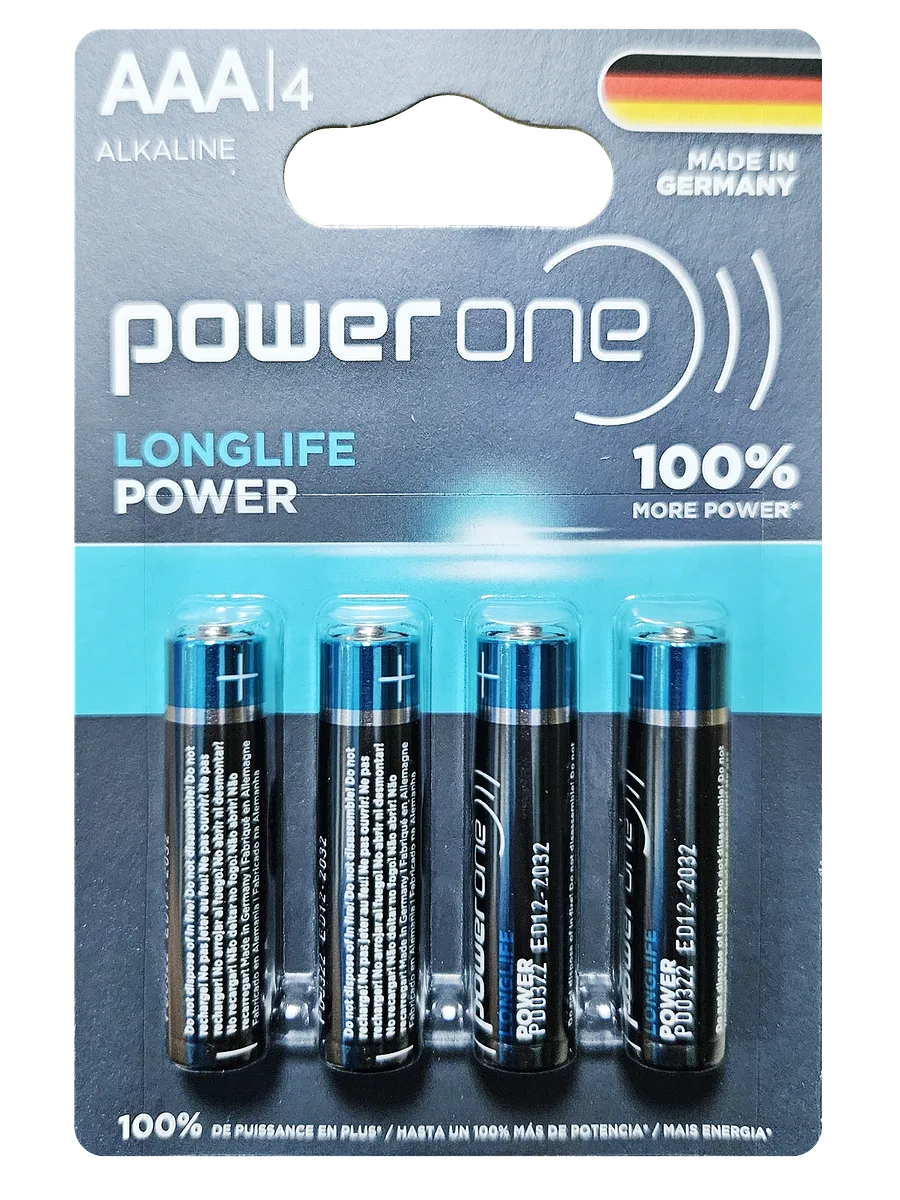 Pila Batería Power One AAA 1.5V Longlife Power LR03, 4 pcs