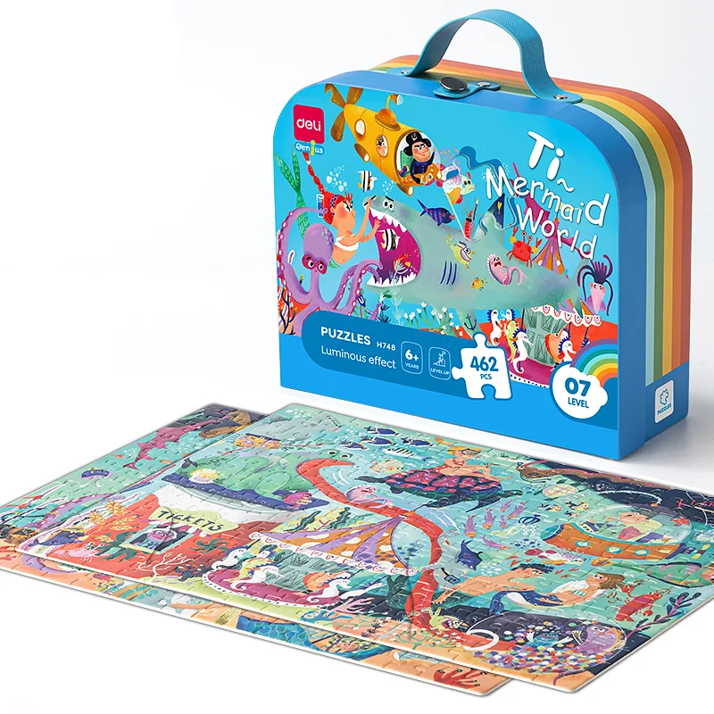Juego de Rompecabezas Infantil, 462 Piezas que Brillan en la Oscuridad