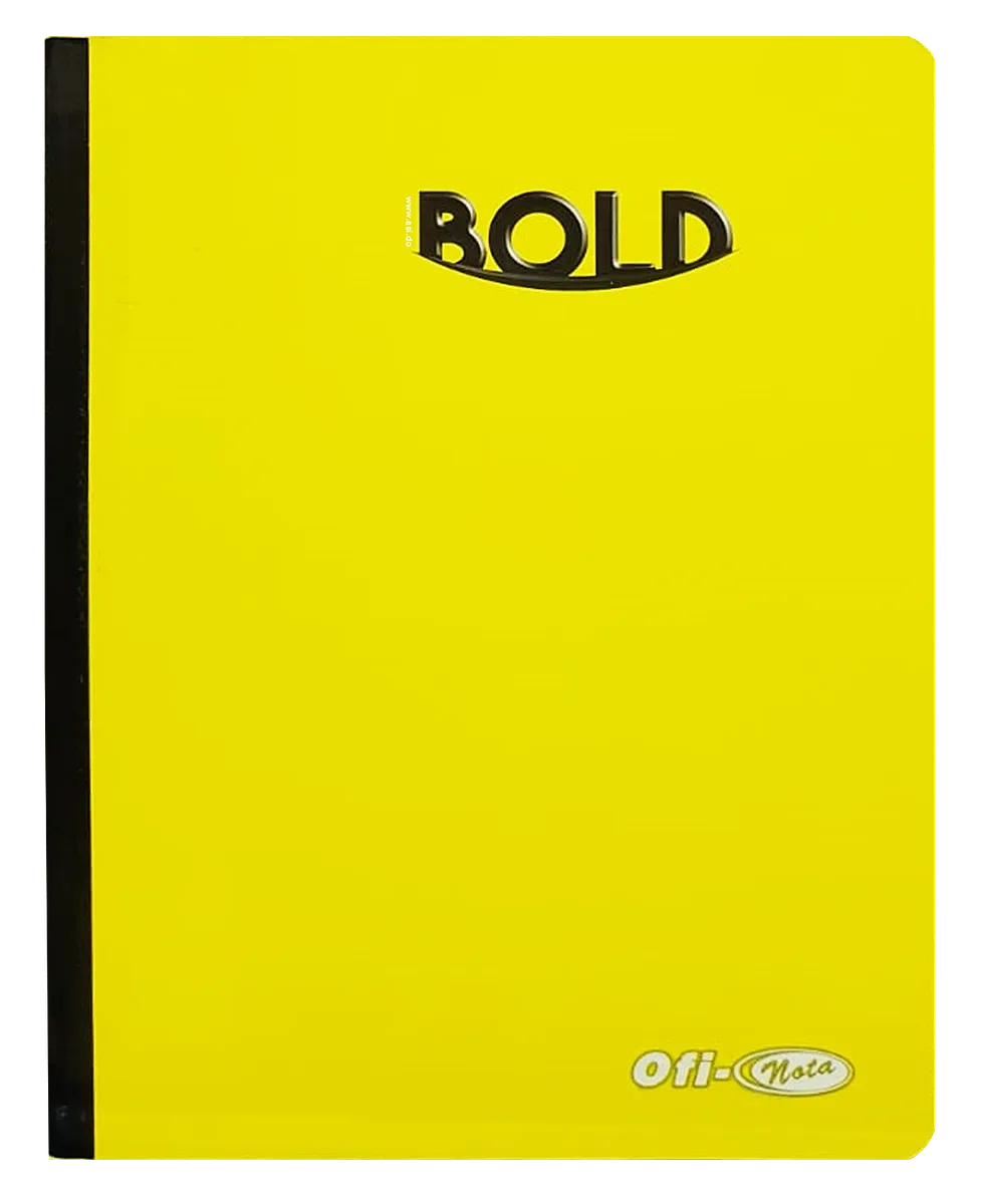 Cuaderno Cosido Ofi-Nota Bold Amarillo, 200 Paginas